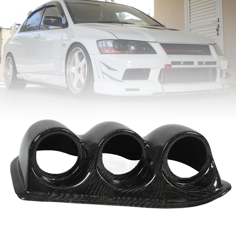 52mm Carbon Fiber Dash Board Triple Gauge Pod Holder Replacement