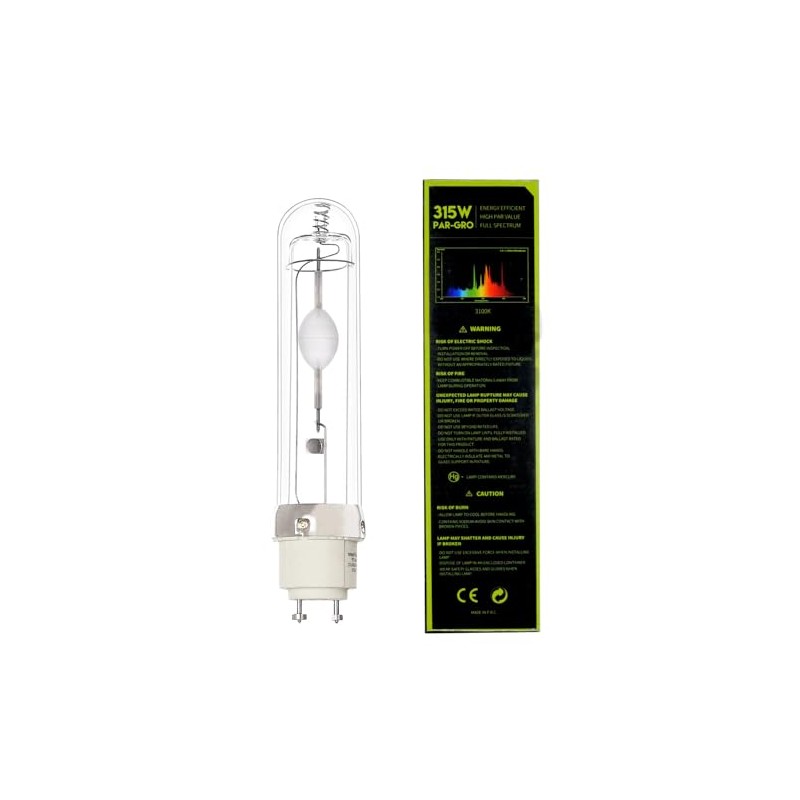 EverGrow 315W CMH Ceramic Metal Halide CMH Lamp 3100K PGZ18
