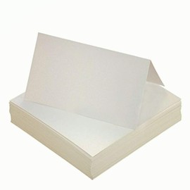 Place Cards, Pack of 100, Pearl White, Blank Name Cards for Weddings, Birthdays, Christenings, Family Parties, Funeral Parties, Meetings, Presentations, 10 x 10 cm