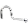 Body Candy Solid 14k White Gold 1.5mm Ball Right Nose