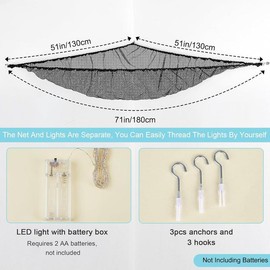 Stuffed Animals Net or Hammock Kids Toy Storage Organizer with LED Light Hanging Corner Stuffed Animals Holder Kids Girls Room Decor(Pack of 1)