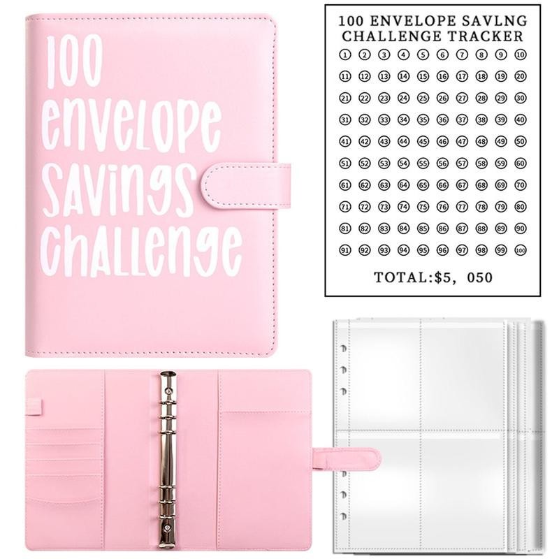100 Envelope Saving Challenge Cash Budget Saving Challenge Book Binder