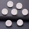 Jerler 10 Pcs Sliver Rhinestone Buttons Crystal Embellishments Sew on