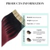 Doores Extensiones Cabello Humano 50gr 14in Ombre Azabache Negro A