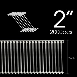 2 inch Standard Tagging Gun Fasteners, Tag Gun Refills,Plastic Fasteners,Clothing Tag Barbs Attachments Price Label for All Standard Price Tag Gun(2000pcs)