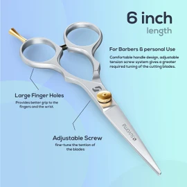 Suvorna Professional Hairdressing Scissors - 6 inch Hair Scissors For Women & Men - Precision Barber Scissors For Hair Cutting - Sharp Scissor Blades - RightHand Hairdressers Scissors for Salon & Kids