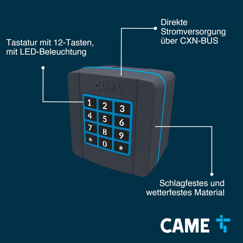 CAME Code Lock with CXN Bus Technology, 806SL-0280, Surface-Mounted, Advanced