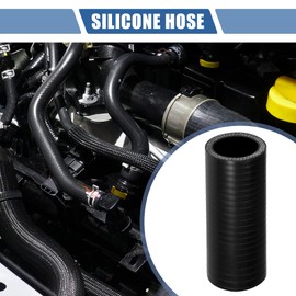 X AUTOHAUX 1 Pcs 32mm 1.26" ID 100mm 3.94" Length 0 Degree Black Car Silicone Hose Coolant Hose Universal