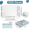 Playboda 1500 Pieces Rotating Plastic Puzzle Board with Drawers and