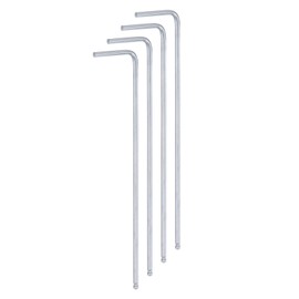 QUARKZMAN 4 Pieces Ball Head Allen Key 2mm L Shape Extra Long Arm Chrome Vanadium Steel Hex Key Repair Tool for DIY Silver