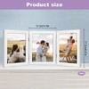 Trifold Photo Frame, 6x4 inches 3 Photos Collage Frame Hinged