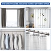 BRIOFOX Industrial Shower Curtain Rod - Never Rust Non-Slip Long