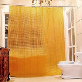 Cortina de ducha naranja translúcida de 72 x 72 pulgadas, forro impermeable para cortina de ducha
