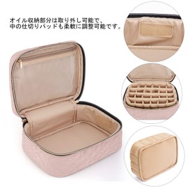 Yarwo Essential Oil Storage Case, 24 Pack (5-30ml) Essential Oil Storage, Aroma Storage with Top Handle, Pink