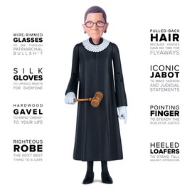 FCTRY Ruth Bader Ginsburg Political Action Figure - RBG Collectible, Novelty Figurine 2024 - RBJ Bobblehead-Inspired Gifts & Souvenirs - Gag Gift, Funny Idea - Office Desk Accessories