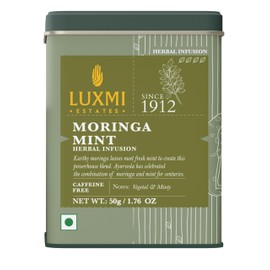Luxmi Estates - Moringa Mint Tea Loose Leaf - 50g, 1.76 Oz (25 cups) | Organic Moringa and Mint