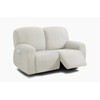ULTICOR Reclining Loveseat Slipcover, 48" - 65" L, 6-Piece Jacquared