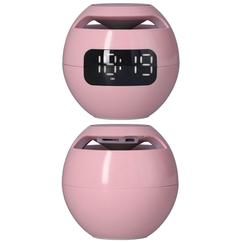 Multifunctional Bluetooth 5.0 Alarm Clock Speaker Rechargeable Ball Shape Portable