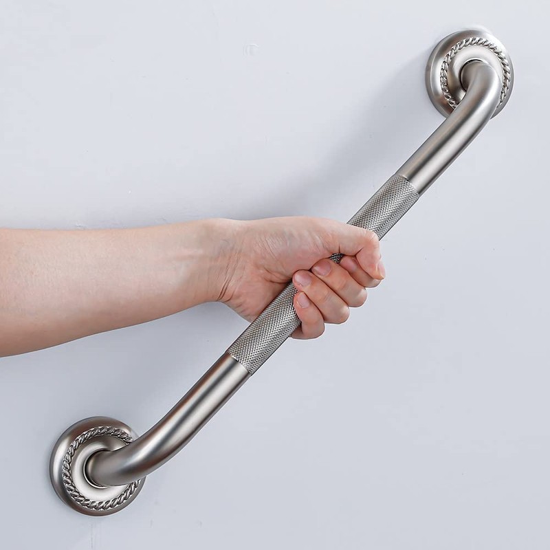 IMPEU Anti Slip Shower Grab Bar, 12-Inch Toilet Textured Sturdy