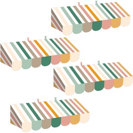 Tallew 4 Pcs 3D Circus Awning Wall Decoration Carnival Awning for Carnival Theme Party Classroom Decorations(Boho)