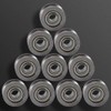 10pcs U624ZZ Miniature Steel U-groove Guide Pulley Rail Ball Bearing