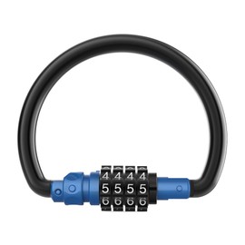 UP Security 4 in 25KN D Rings Heavy Duty, Large Locking Carabiners, Metal Clip with Combination Lock, for Camping, Gym Glips, Hammocks, Ropes, Chain Links Lock (Arched, Blue)