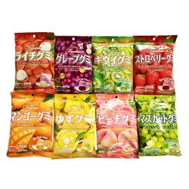 Kasugai Japanese Gummy Candy Variety Pack, 8 Flavors in Sprout Talk's Package