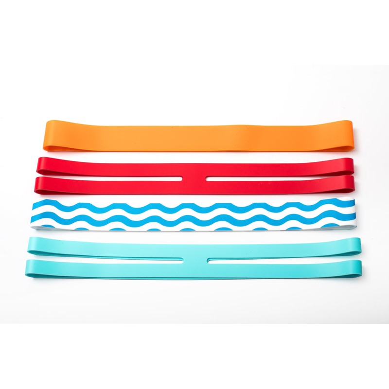 Wide 2.5" H-Shape Silicone Towel Bands (4-Pack) + 12 Clips: