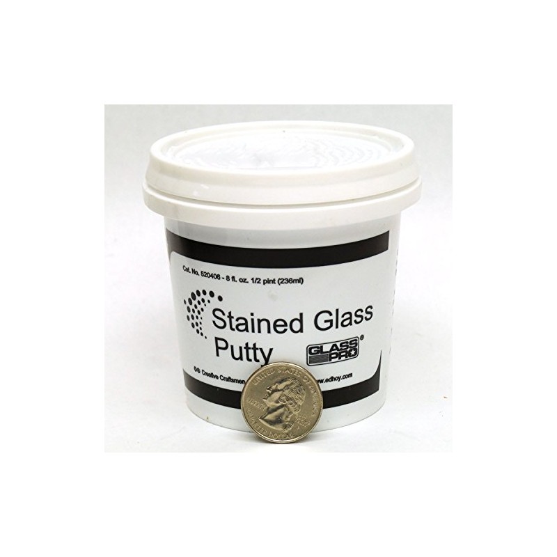 Glass Pro Stained Glass Lead Cement Putty Black 1/2 PINT