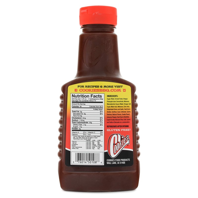 Cookies Sweet N Spicy BBQ Sauce, 20 Ounce