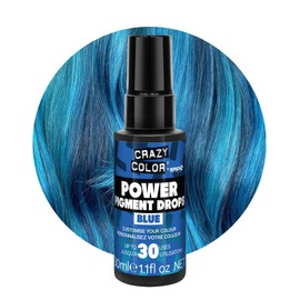 Crazy Color Blue Power Pigments 30 Uses | Ultra Concentrated Pigments, Custom Toner & Semi-Permanent Dye from Home | Vegan Formula | No Bleach or Ammonia | 30ml