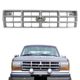 Titanium Plus Autoparts 1989-1990 Compatible With FORD Bronco II 1989-1992 Compatible With FORD Ranger Front Grille Grill FO1200150 Chrome Silver