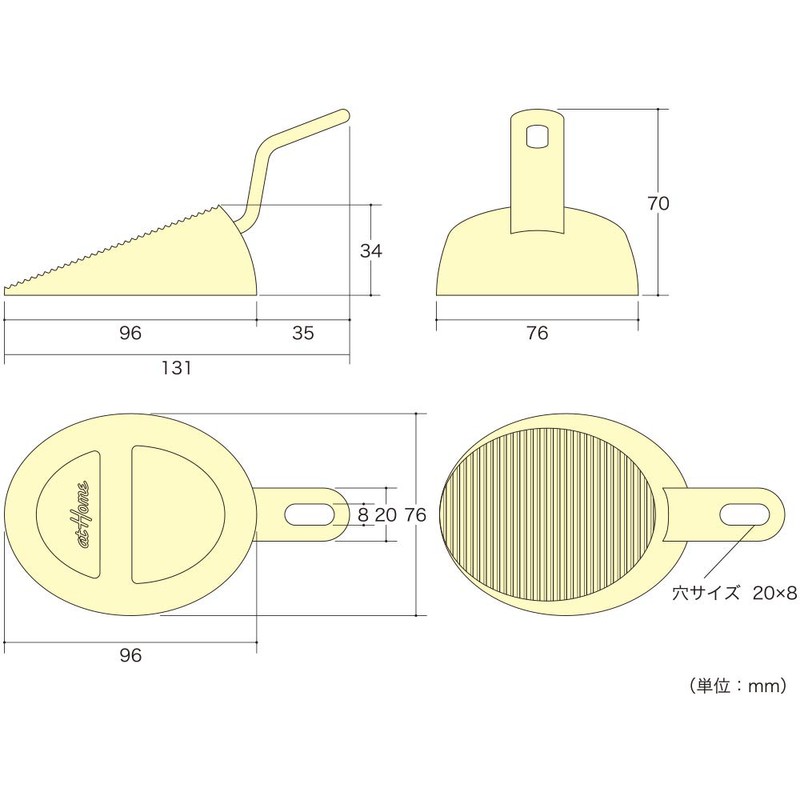 アイワ金属 atHome 持ち手のついた新しいドアストッパー ドアストッパーMARU ライトグリーン AP-3011L