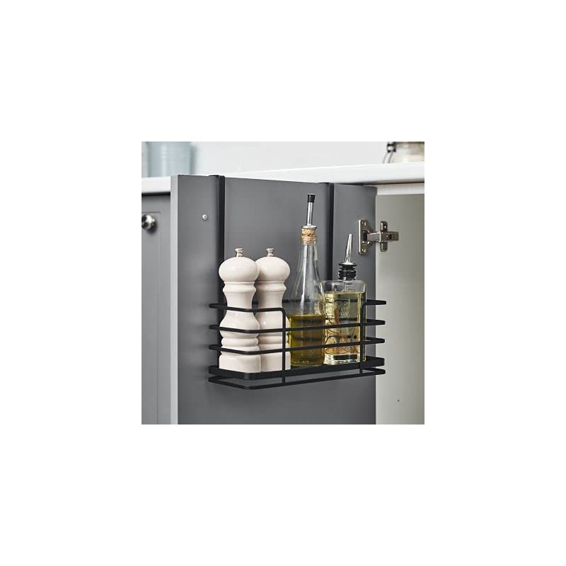 lakeland Black Mesh Metal Over-Door Cupboard Organiser