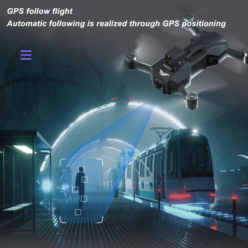 Drone 360 Degree Obstacle Avoidance GPS with HD Camera Foldable