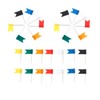 100pcs Flag Pins Map Tracking Carafe Drawing Supplies School Mixed