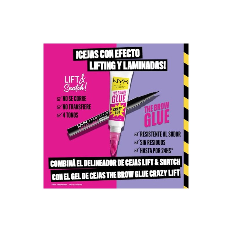 NYX Professional Makeup The Brow Glue Crazy Lift, Gel de