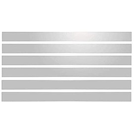 6 Reflective Strips for Warning Signs 28 x 2 cm White Reflective