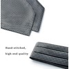 HISDERN Tie Scarf Black and White Men's Wedding Ascot Tie