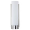 Elina Bathroom Vanity Light – Brushed Nickel w/Frosted Shade -