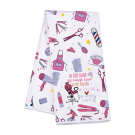 Hair Stylist Towel Hair Stylist Gift in This Chair We Laugh Loud We Cry Together We Love Big We Pray Hard Beauty Salon Towels