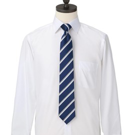 Orihika One-Touch Necktie, Easy to Put on and Take Off Zipper Tie, Business Suit, Navy (AZZIP1-A-2)