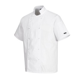 Portwest C733 Cumbria Chef Jacket - Lightweight Short Sleeve Comfort Workwear White, Medium