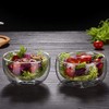 GracesDawn high temperature resistant double layer glass bowl borosilicate heat-resistant