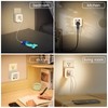 JackonLux Night Lights Plug Into Wall 2 Pack Rechargeable Battery