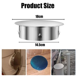 Gotetiso Chimney Hole Lid 150 mm Stove Pipe Cover Stainless Steel Chimney Cover Weatherproof Chimney Pipe Cover Stove Pipe Capsule Flue Pipe Stove Pipe Closure for All-Round Stove Pipes