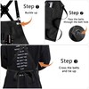 CONTAIL Chef Apron Adjustable Canvas Apron with Crossback and Large