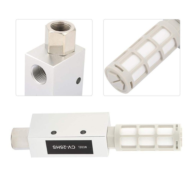 Akozon Vacuum Generator, CV-25HS Pneumatic Vacuum Ejector with Silencer