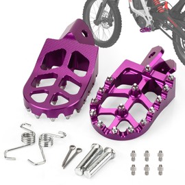 XINGWU Dirt Bike Foot Pegs for Surron Light Bee X/S E-Ride Pro SS/SR/S Talaria MX3 MX4 Talaria XXX Segway X160/X260 CRF150F 230F 250F Electric Dirt Bike Foot Peg Rests (Purple)