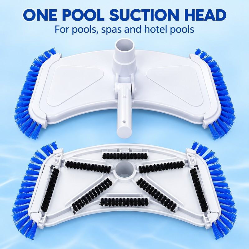 12 Inch Curved Pool Vacuum Head with Side and Bottom